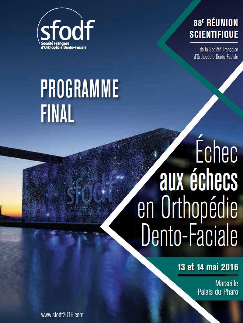 Programme final 88e Réunion scientifique SFODF