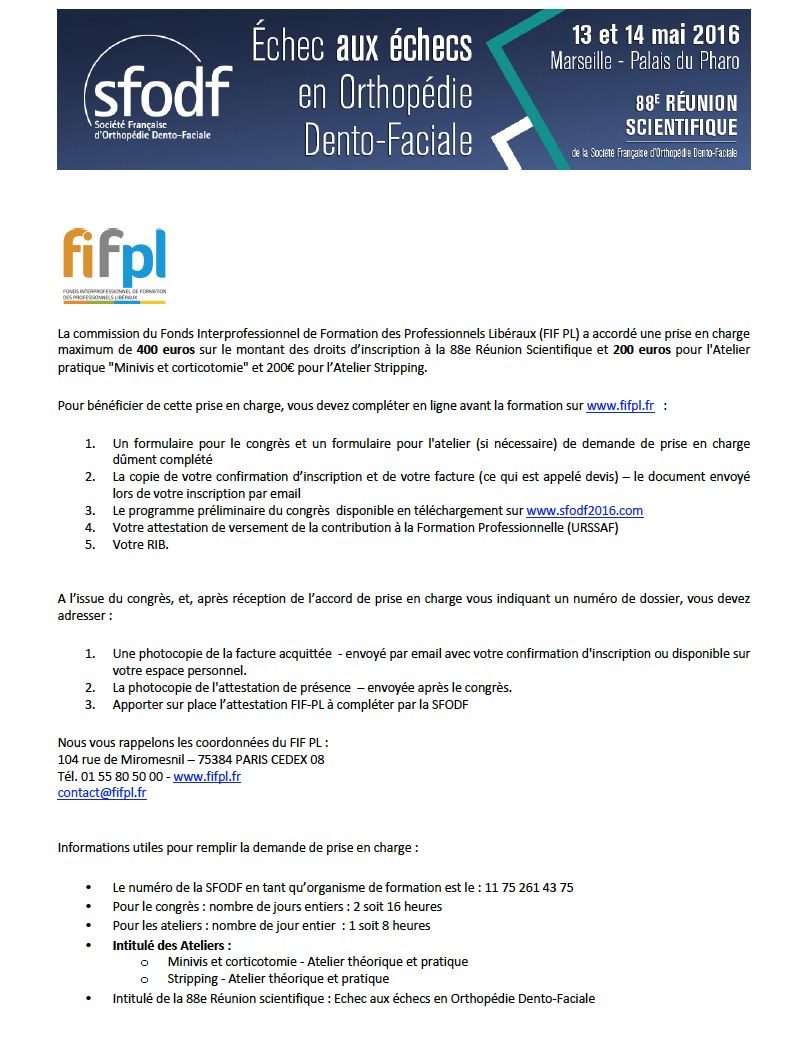 Prise en charge FIF PL