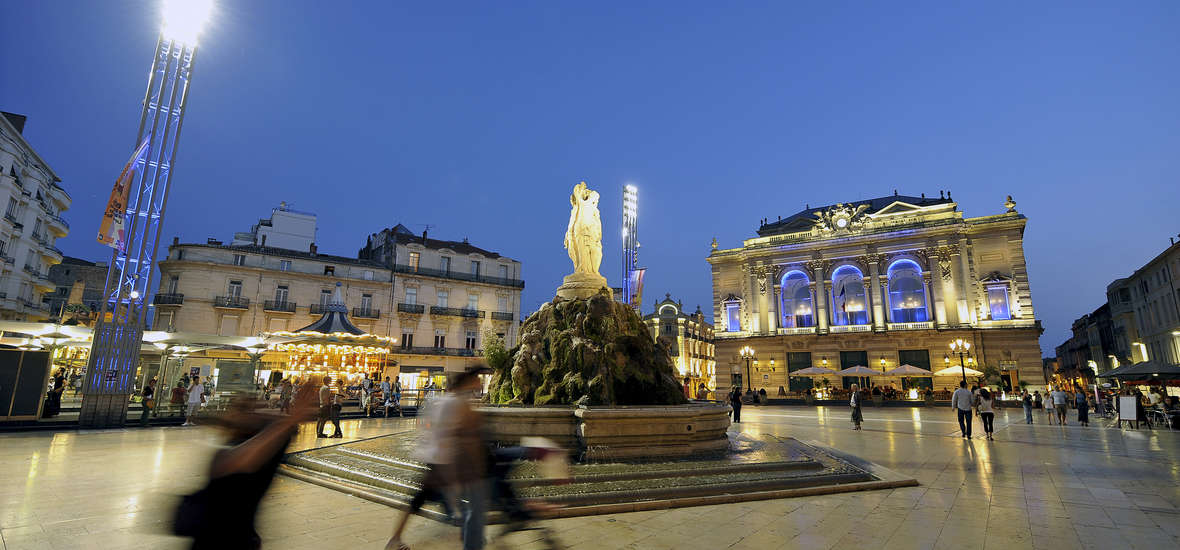 Place de la comédie - image photothèque Tourisme Montpellier